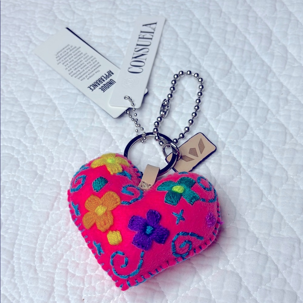 Consuela Pink Heart Keychain